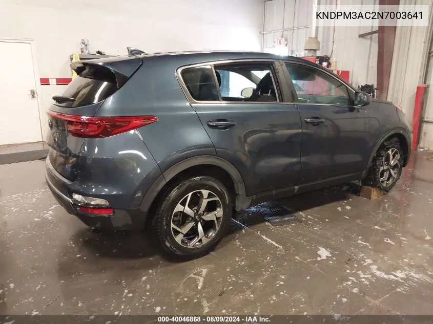 2022 Kia Sportage Lx VIN: KNDPM3AC2N7003641 Lot: 40046868