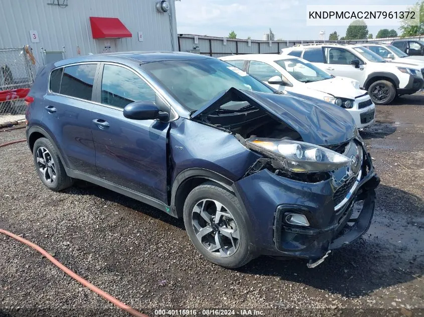 2022 Kia Sportage Lx VIN: KNDPMCAC2N7961372 Lot: 40115916