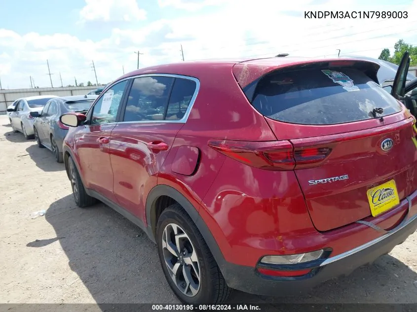 2022 Kia Sportage Lx VIN: KNDPM3AC1N7989003 Lot: 40130195