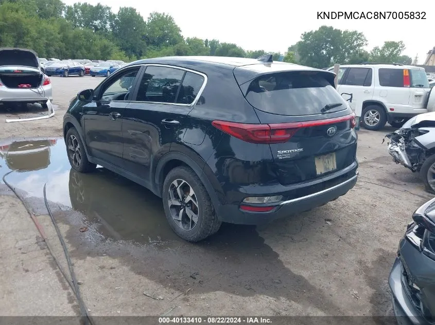 2022 Kia Sportage Lx VIN: KNDPMCAC8N7005832 Lot: 40133410