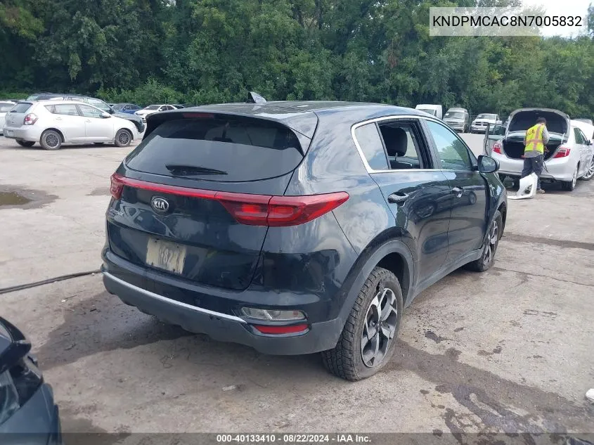 2022 Kia Sportage Lx VIN: KNDPMCAC8N7005832 Lot: 40133410