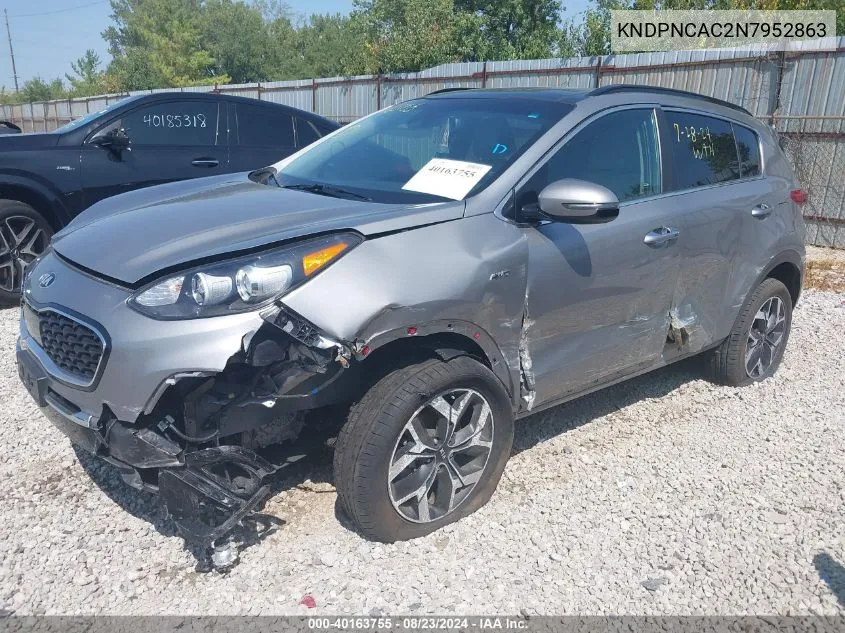 2022 Kia Sportage Ex VIN: KNDPNCAC2N7952863 Lot: 40163755