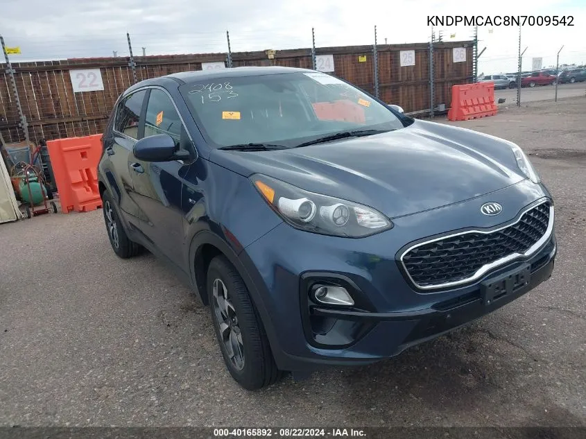 2022 Kia Sportage Lx VIN: KNDPMCAC8N7009542 Lot: 40165892