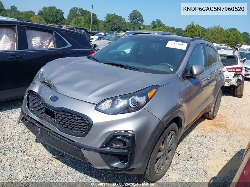 KNDP6CAC5N7960520 2022 Kia Sportage Nightfall Edition