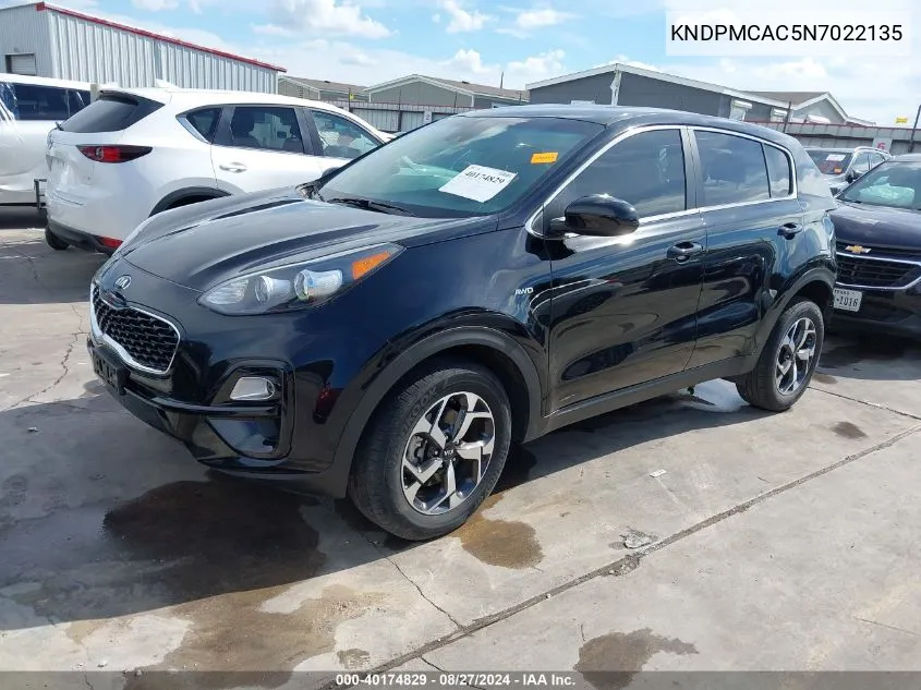 2022 Kia Sportage Lx VIN: KNDPMCAC5N7022135 Lot: 40174829