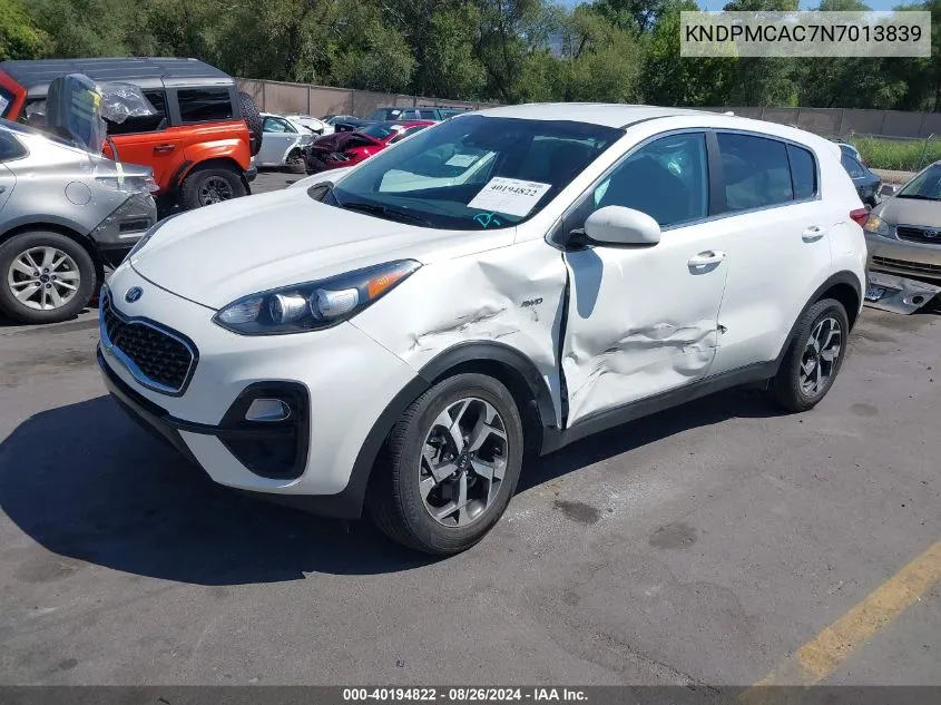 2022 Kia Sportage Lx VIN: KNDPMCAC7N7013839 Lot: 40194822