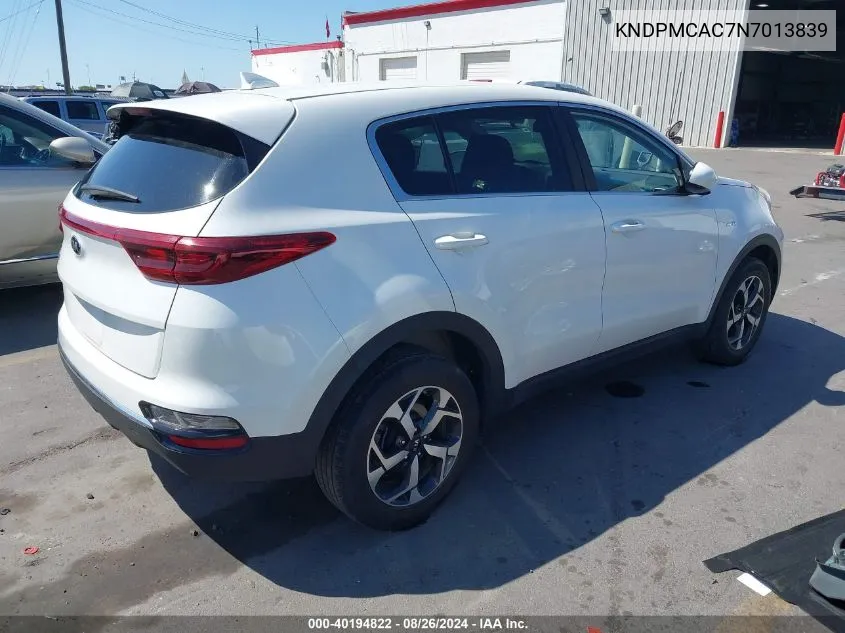 2022 Kia Sportage Lx VIN: KNDPMCAC7N7013839 Lot: 40194822