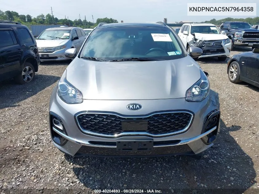 KNDPNCAC5N7964358 2022 Kia Sportage Ex