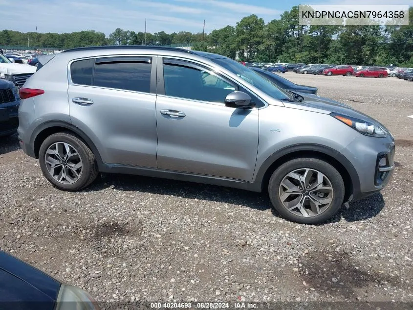 2022 Kia Sportage Ex VIN: KNDPNCAC5N7964358 Lot: 40204693