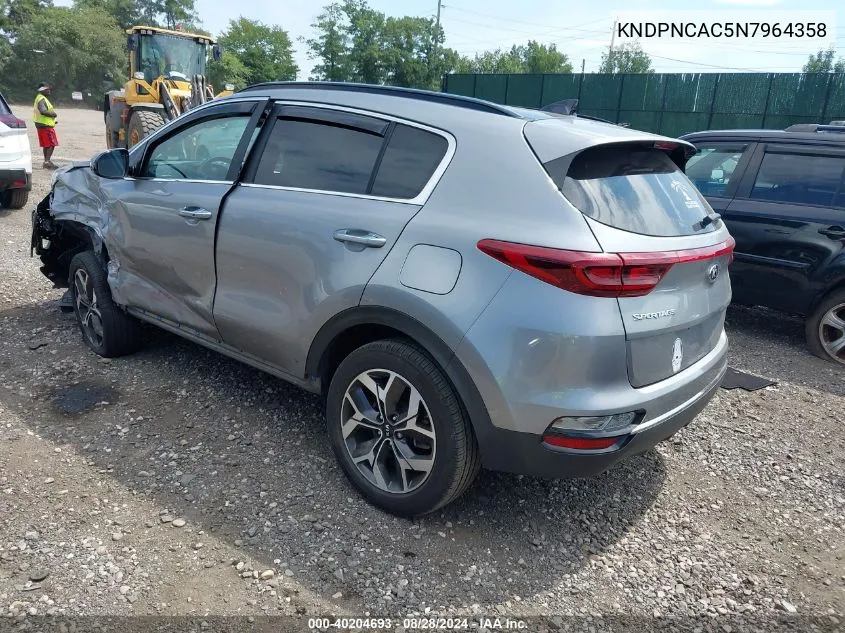 2022 Kia Sportage Ex VIN: KNDPNCAC5N7964358 Lot: 40204693