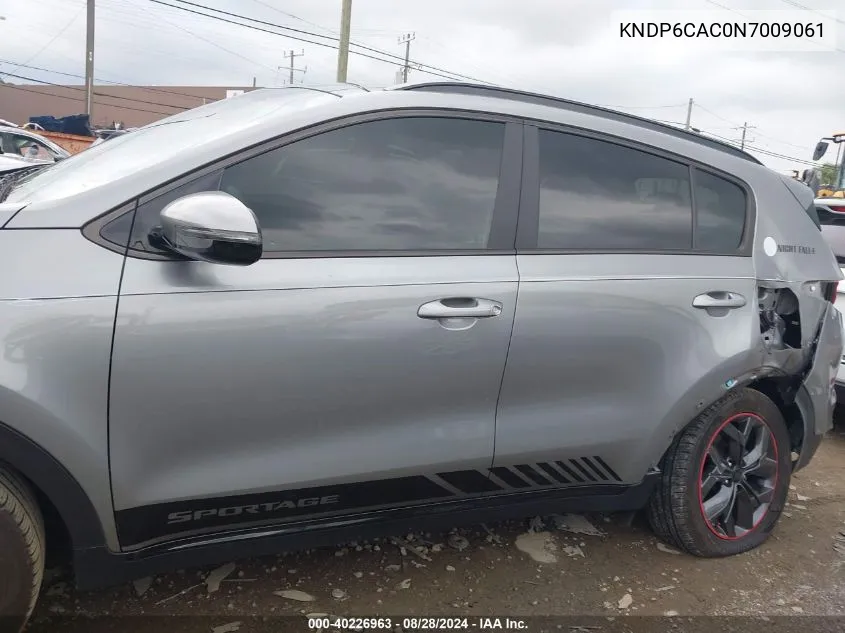 2022 Kia Sportage Nightfall Edition VIN: KNDP6CAC0N7009061 Lot: 40226963