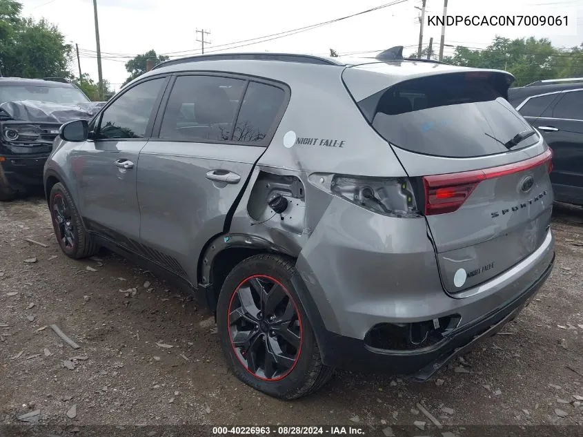 2022 Kia Sportage Nightfall Edition VIN: KNDP6CAC0N7009061 Lot: 40226963