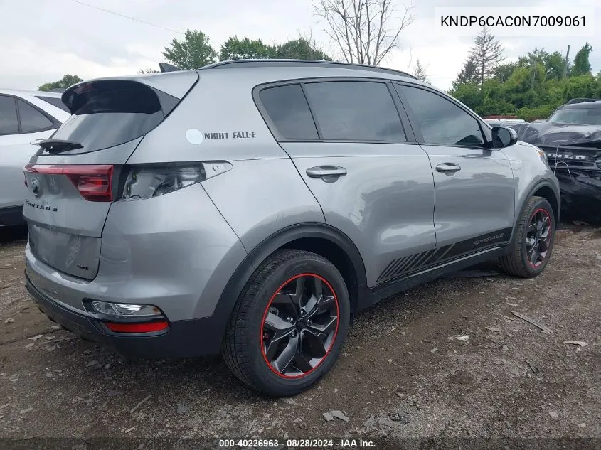 2022 Kia Sportage Nightfall Edition VIN: KNDP6CAC0N7009061 Lot: 40226963