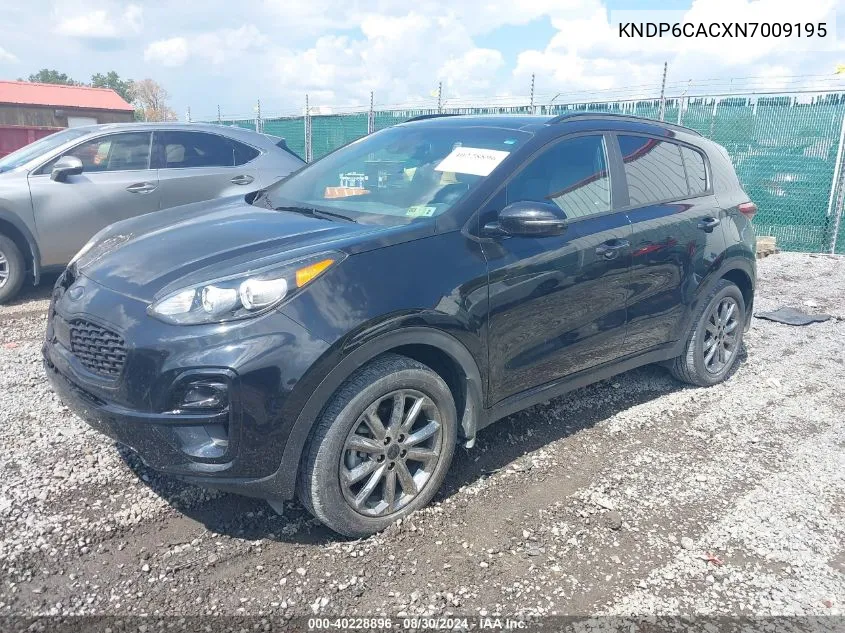 2022 Kia Sportage Nightfall Edition VIN: KNDP6CACXN7009195 Lot: 40228896