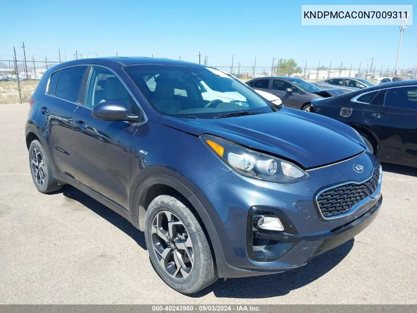 2022 Kia Sportage Lx VIN: KNDPMCAC0N7009311 Lot: 40243950