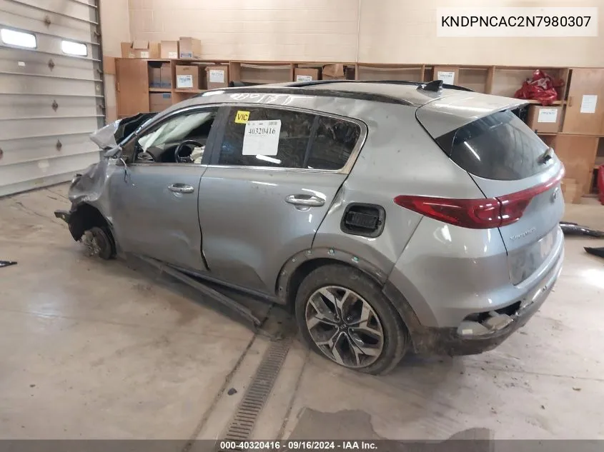 KNDPNCAC2N7980307 2022 Kia Sportage Ex