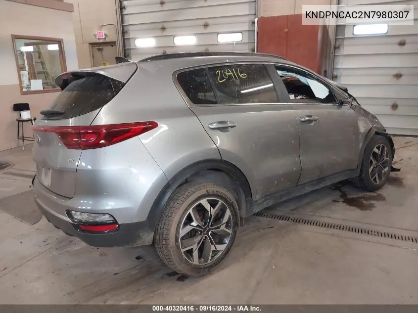 2022 Kia Sportage Ex VIN: KNDPNCAC2N7980307 Lot: 40320416