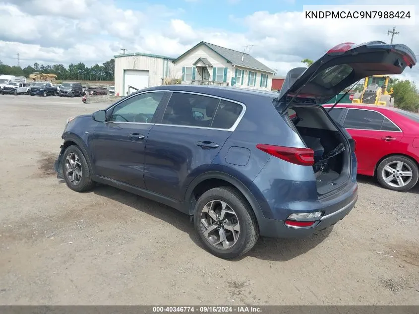 2022 Kia Sportage Lx VIN: KNDPMCAC9N7988424 Lot: 40346774