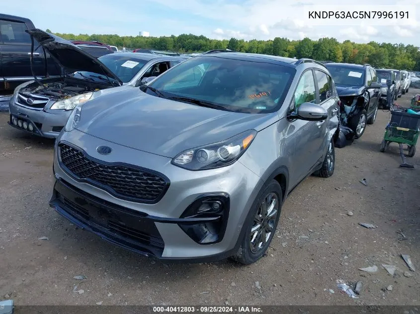 2022 Kia Sportage Nightfall Edition VIN: KNDP63AC5N7996191 Lot: 40412803