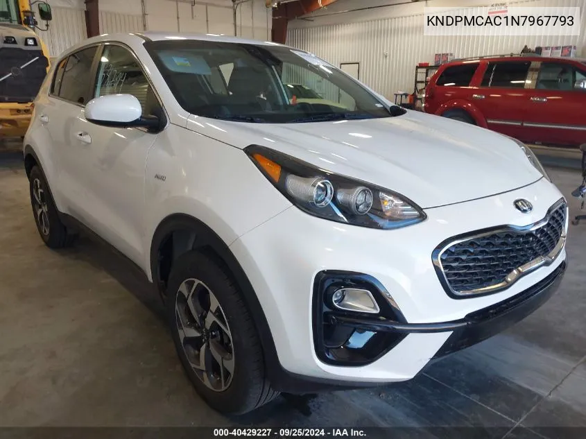 KNDPMCAC1N7967793 2022 Kia Sportage Lx