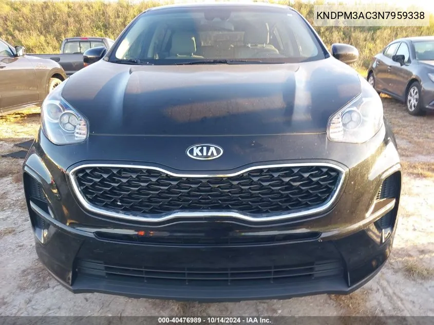 2022 Kia Sportage Lx VIN: KNDPM3AC3N7959338 Lot: 40476989