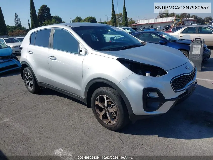 2022 Kia Sportage Lx VIN: KNDPMCAC3N7980657 Lot: 40502439