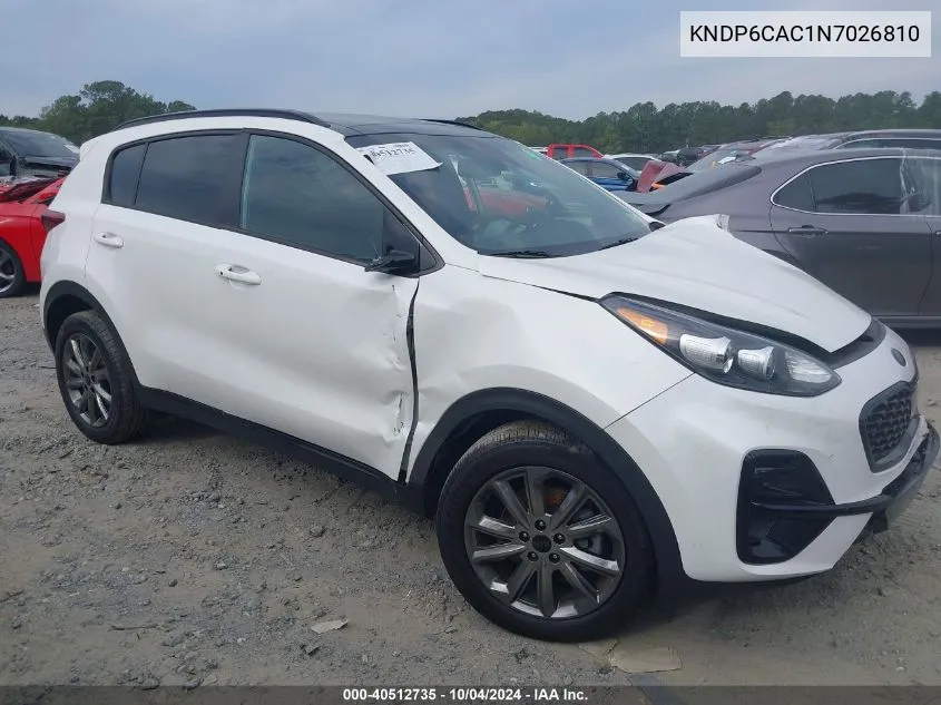 2022 Kia Sportage Nightfall Edition VIN: KNDP6CAC1N7026810 Lot: 40512735