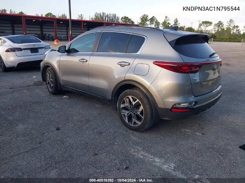 2022 Kia Sportage Ex VIN: KNDPN3AC1N795544 Lot: 40516392