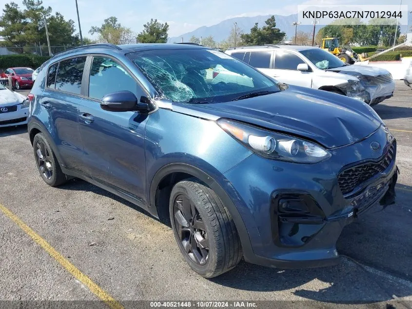 2022 Kia Sportage Nightfall Edition VIN: KNDP63AC7N7012944 Lot: 40521448