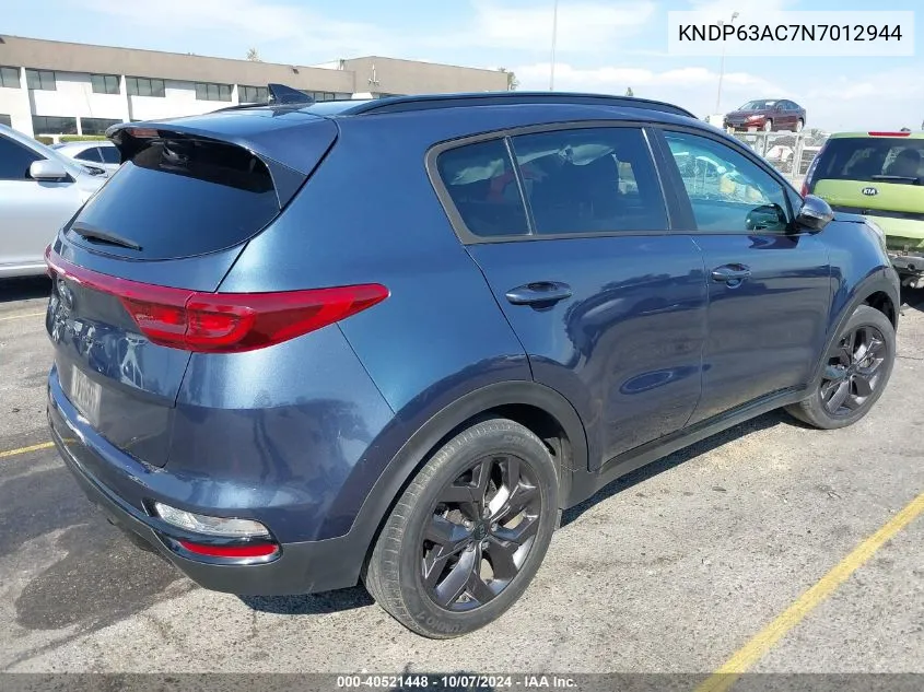 2022 Kia Sportage Nightfall Edition VIN: KNDP63AC7N7012944 Lot: 40521448