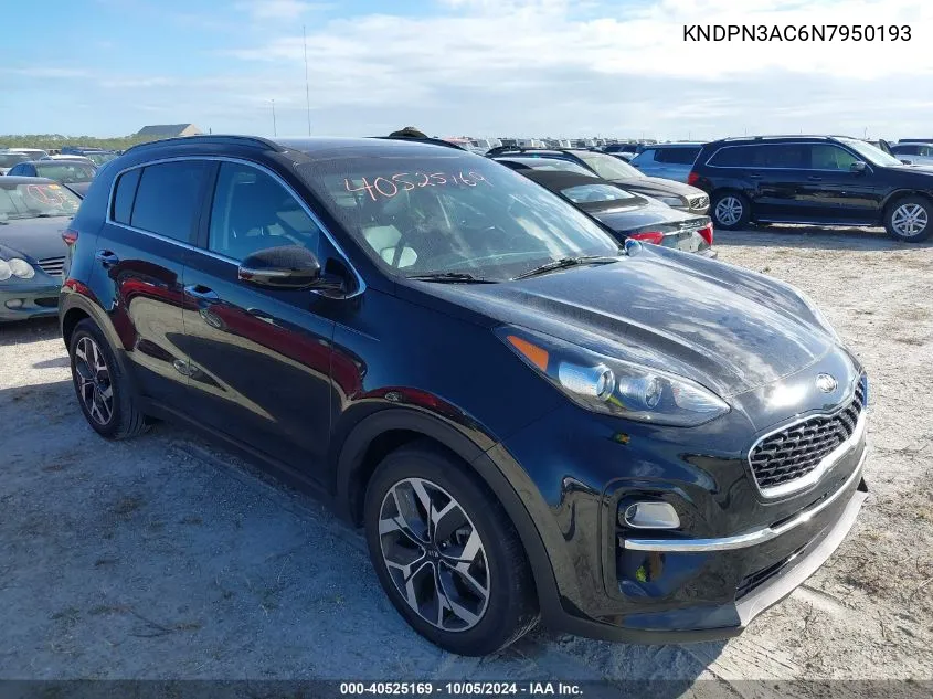 2022 Kia Sportage Ex VIN: KNDPN3AC6N7950193 Lot: 40525169