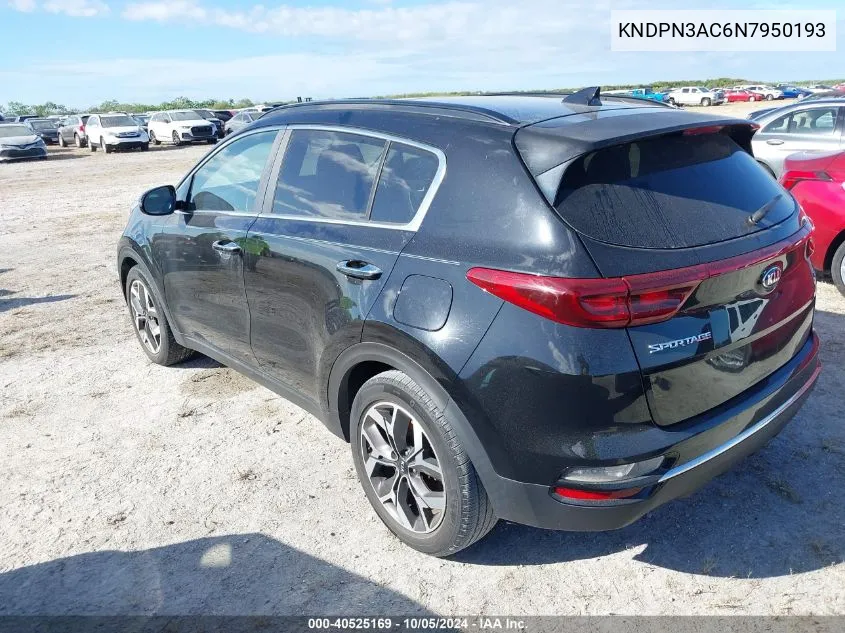 2022 Kia Sportage Ex VIN: KNDPN3AC6N7950193 Lot: 40525169