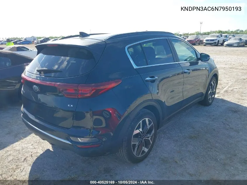 2022 Kia Sportage Ex VIN: KNDPN3AC6N7950193 Lot: 40525169