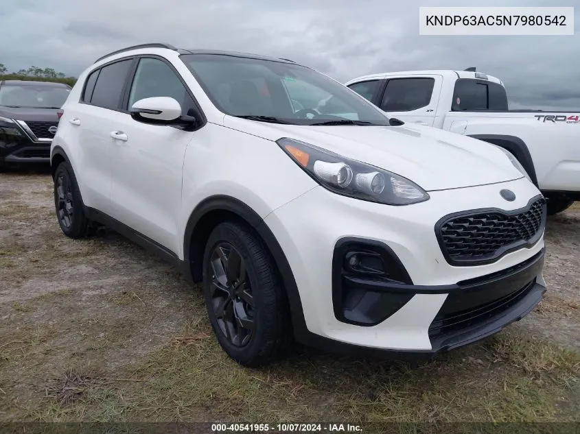 2022 Kia Sportage Nightfall Edition VIN: KNDP63AC5N7980542 Lot: 40541955