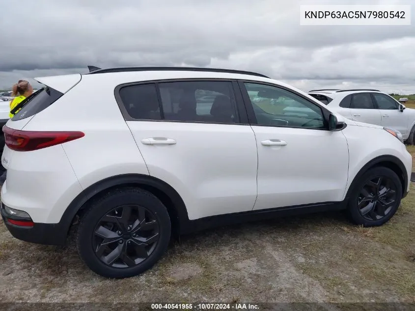 2022 Kia Sportage Nightfall Edition VIN: KNDP63AC5N7980542 Lot: 40541955