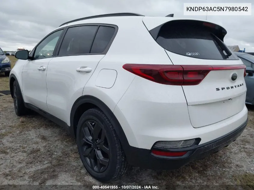 2022 Kia Sportage Nightfall Edition VIN: KNDP63AC5N7980542 Lot: 40541955