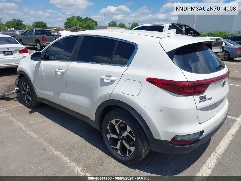 2022 Kia Sportage Lx VIN: KNDPM3AC2N7014008 Lot: 40544750