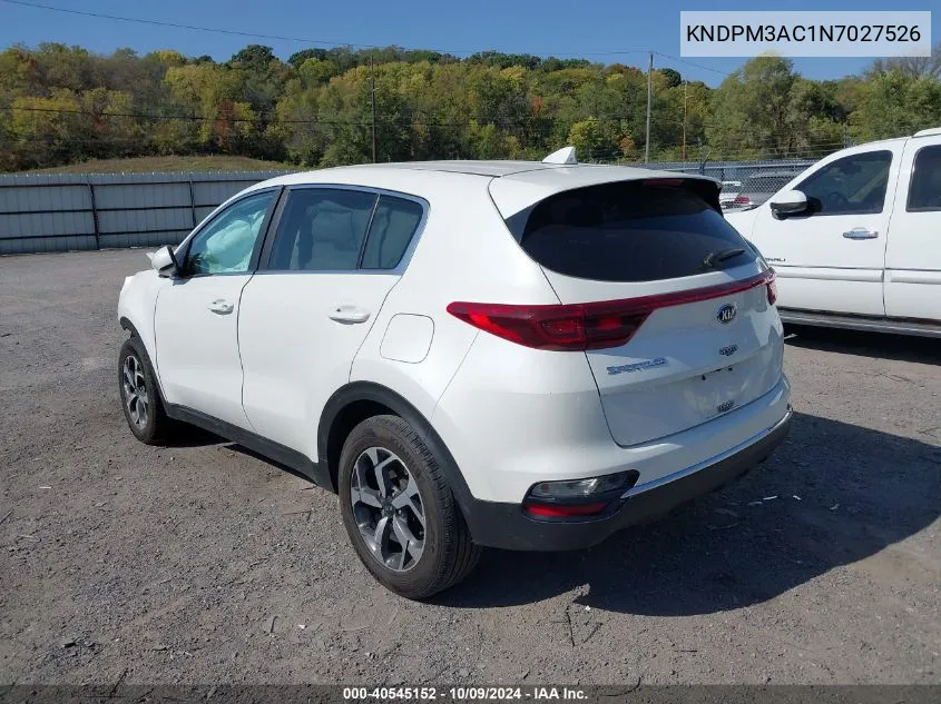 2022 Kia Sportage Lx VIN: KNDPM3AC1N7027526 Lot: 40545152