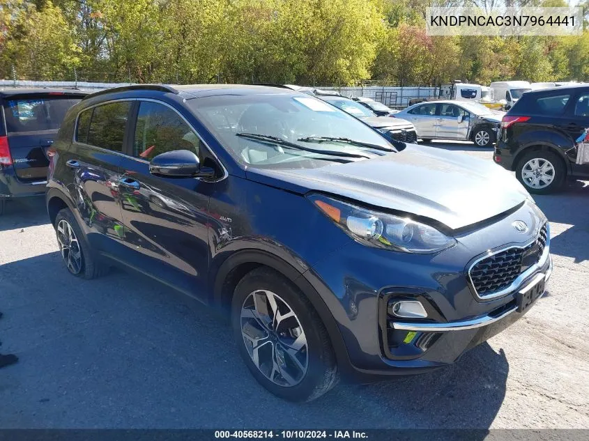 2022 Kia Sportage Ex VIN: KNDPNCAC3N7964441 Lot: 40568214