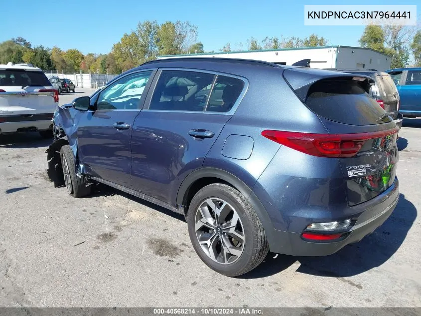 KNDPNCAC3N7964441 2022 Kia Sportage Ex