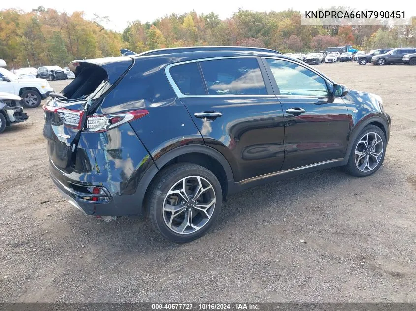 2022 Kia Sportage Sx Turbo VIN: KNDPRCA66N7990451 Lot: 40577727