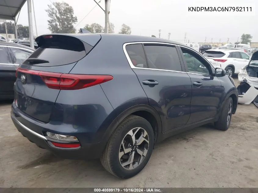 2022 Kia Sportage Lx VIN: KNDPM3AC6N7952111 Lot: 40599179