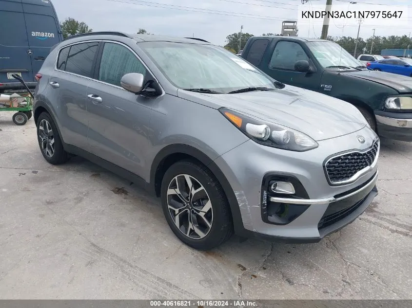 2022 Kia Sportage Ex VIN: KNDPN3AC1N7975647 Lot: 40616821