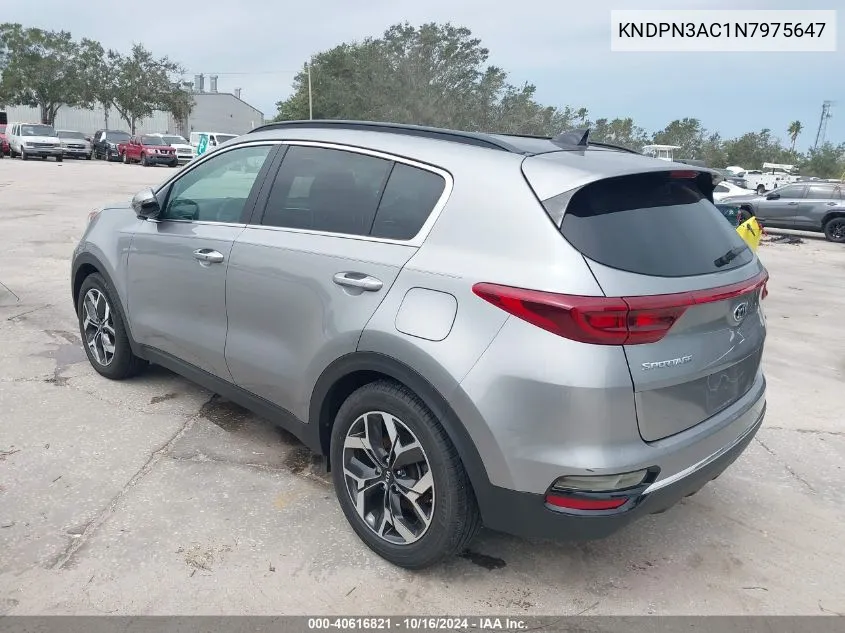 2022 Kia Sportage Ex VIN: KNDPN3AC1N7975647 Lot: 40616821