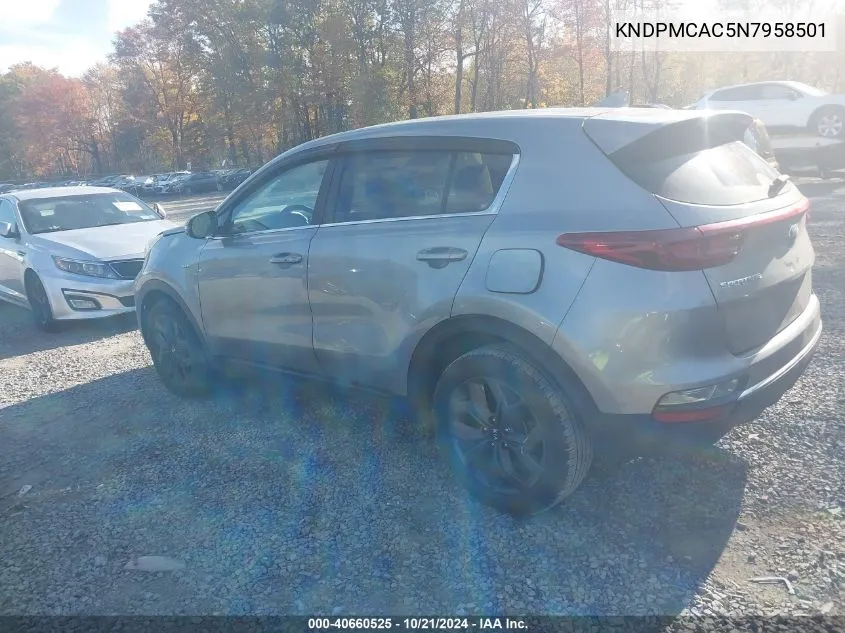 2022 Kia Sportage Lx VIN: KNDPMCAC5N7958501 Lot: 40660525