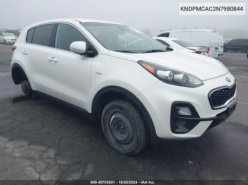 2022 Kia Sportage Lx VIN: KNDPMCAC2N7980844 Lot: 40703501