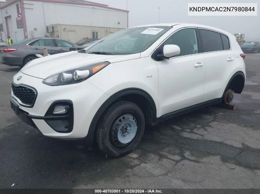 2022 Kia Sportage Lx VIN: KNDPMCAC2N7980844 Lot: 40703501