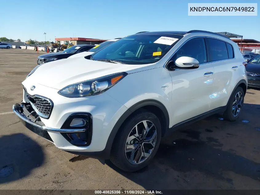 2022 Kia Sportage Ex VIN: KNDPNCAC6N7949822 Lot: 40825356