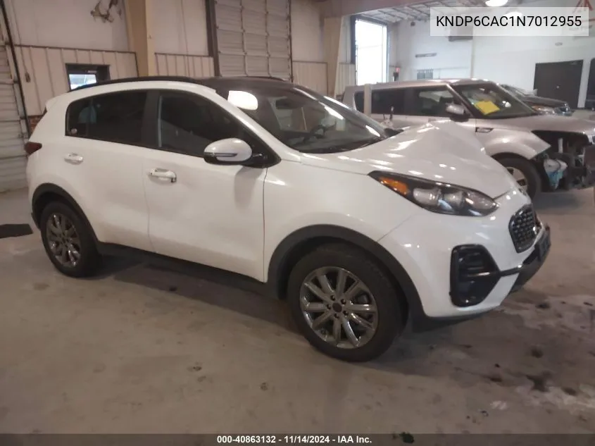 2022 Kia Sportage Nightfall Edition VIN: KNDP6CAC1N7012955 Lot: 40863132