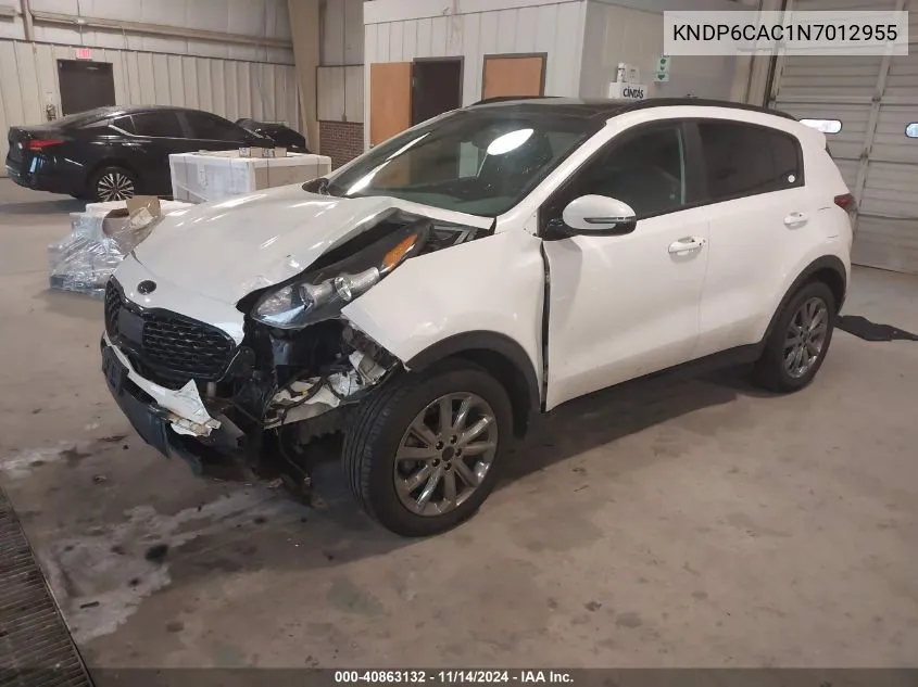 2022 Kia Sportage Nightfall Edition VIN: KNDP6CAC1N7012955 Lot: 40863132